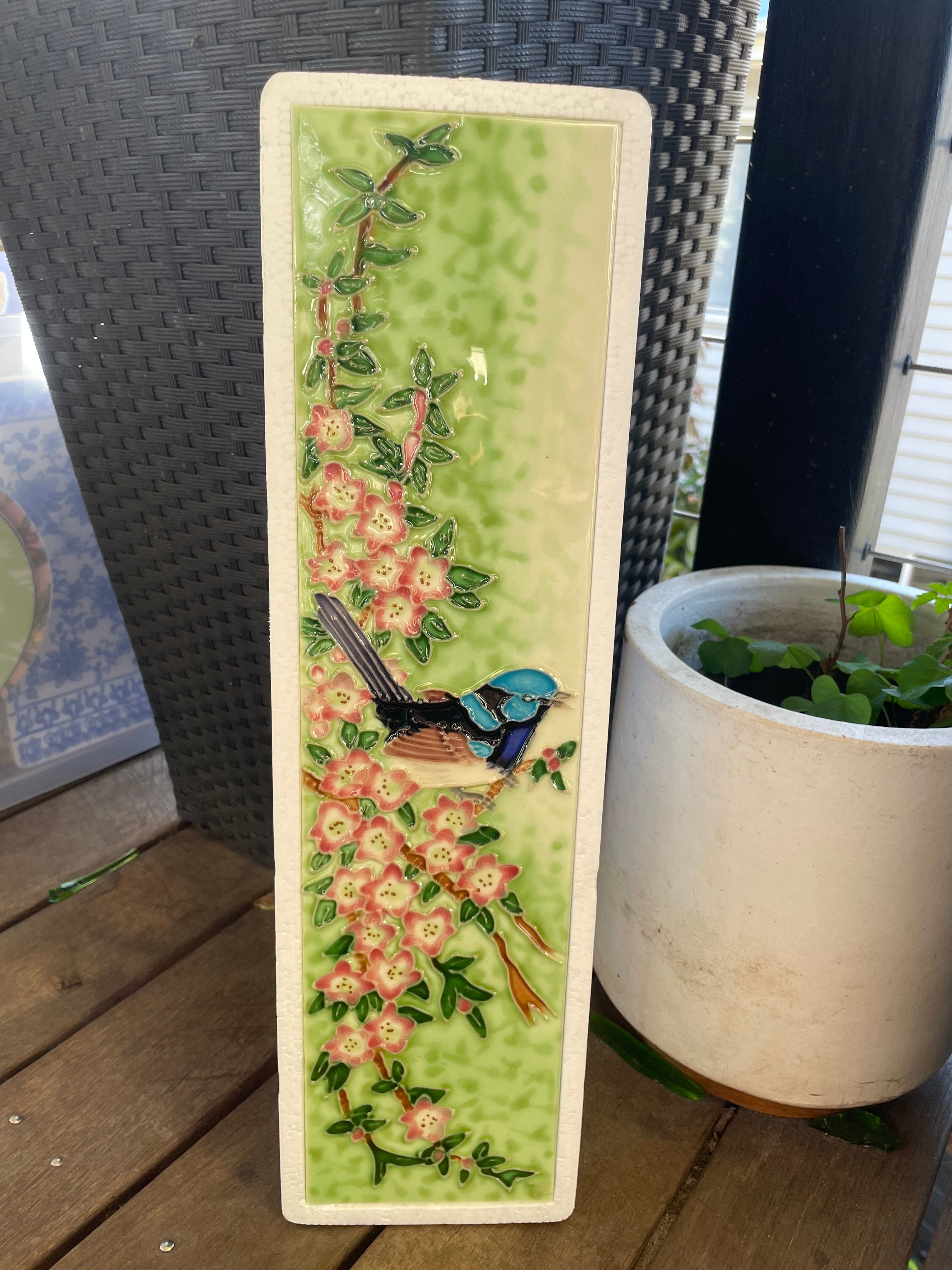 Stunning 3D tile - Cherry Blossom Wren