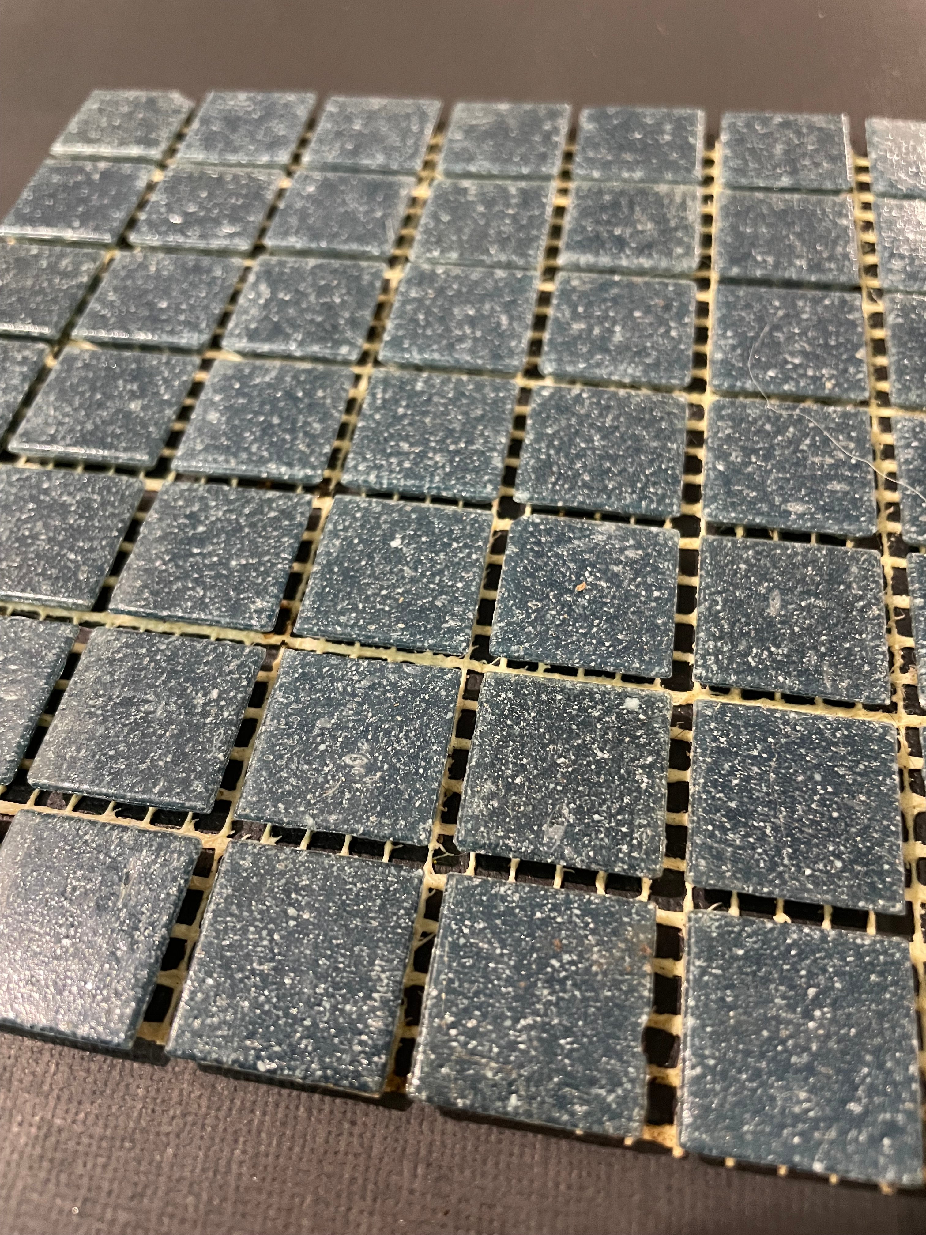 20mm Vitreous Glass Tiles - Stormy Blue