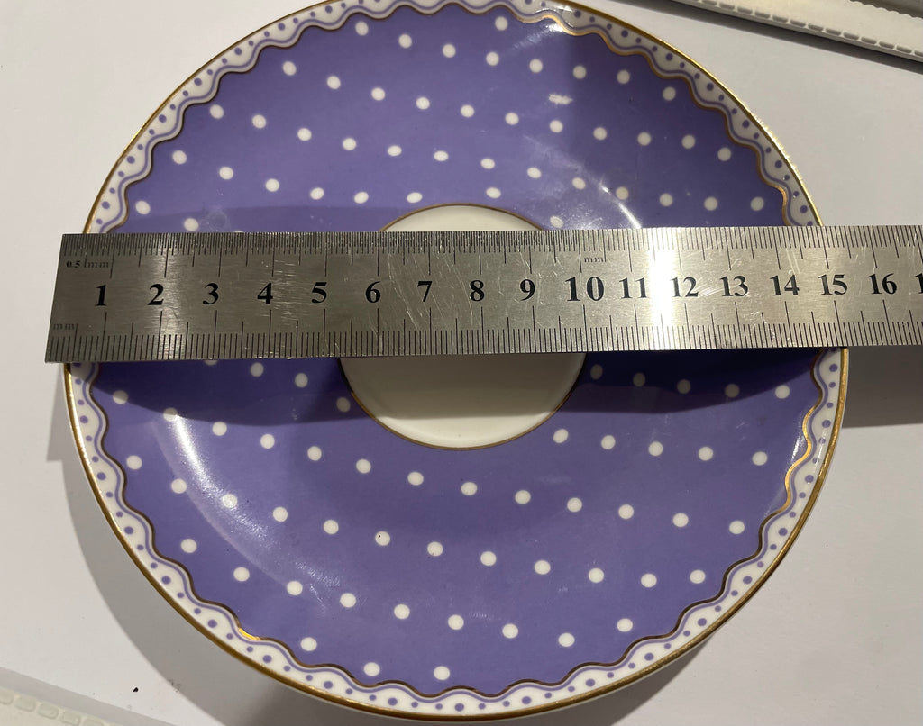 Whole Saucer - Mauve Spots