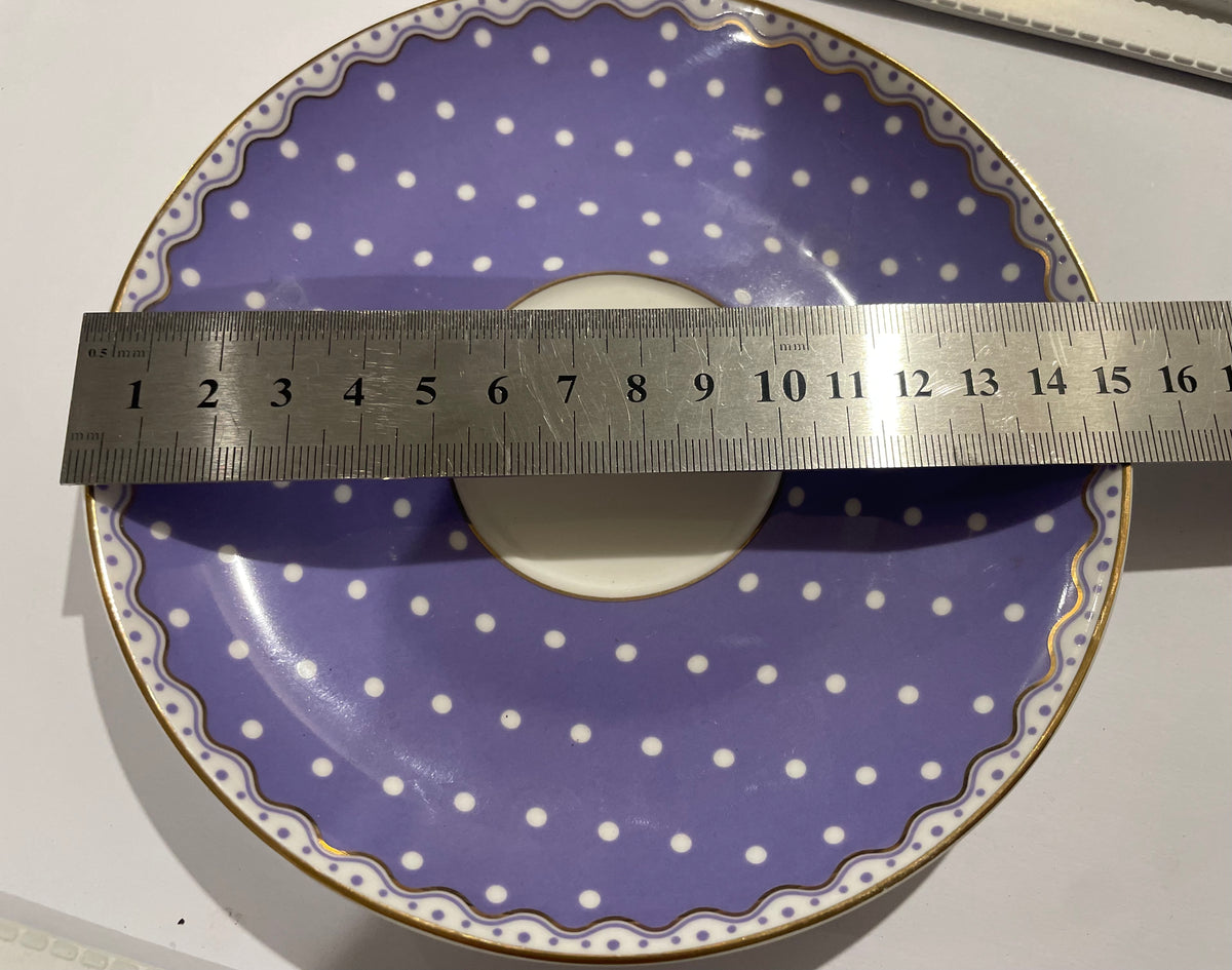 Whole Saucer - Mauve Spots