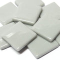 25mm Opaque Glass Squares - Pale Grey