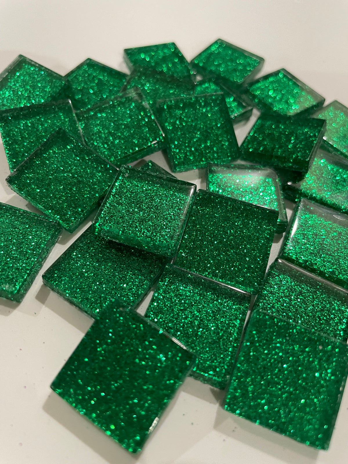 Glitter Glass Tiles - Emerald City