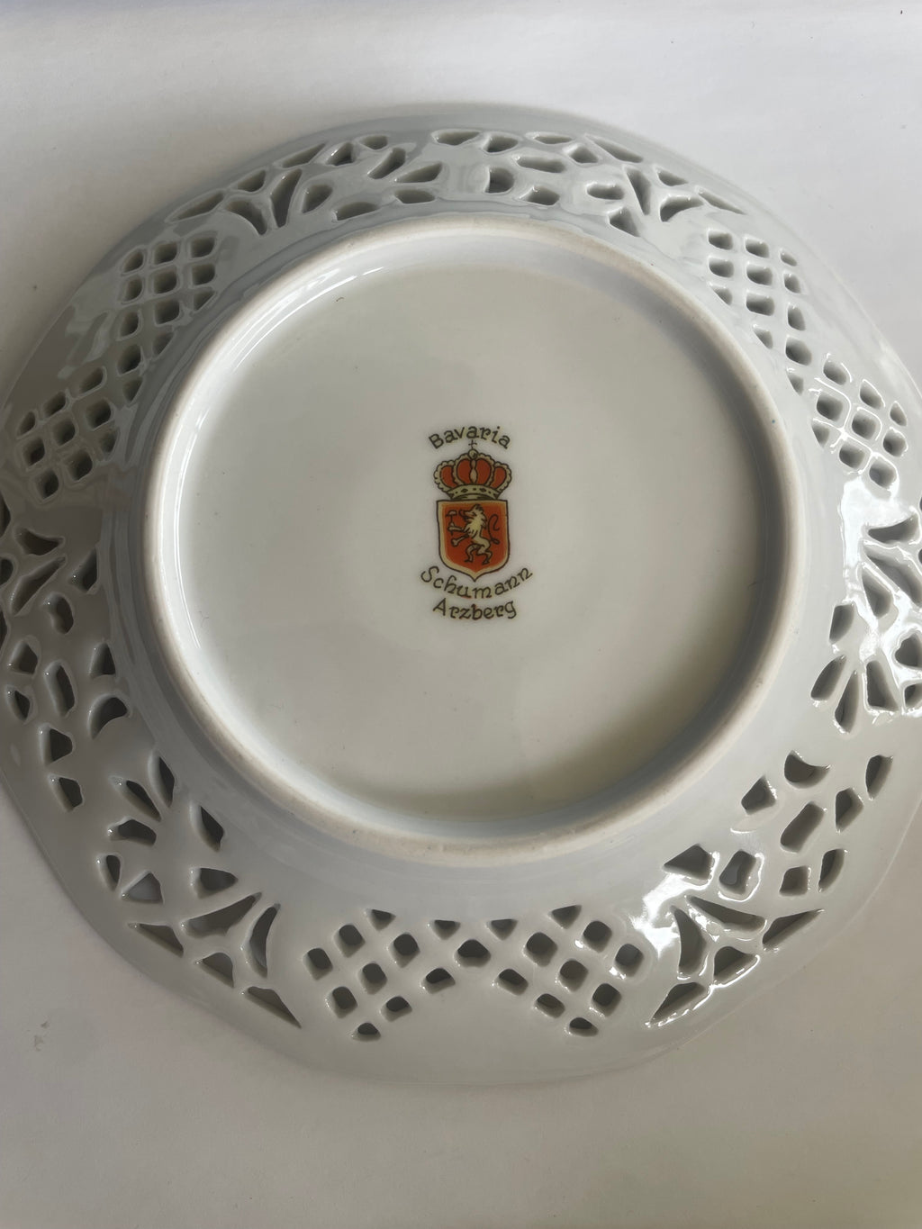 Whole Plate - Pierced Porcelain Apples