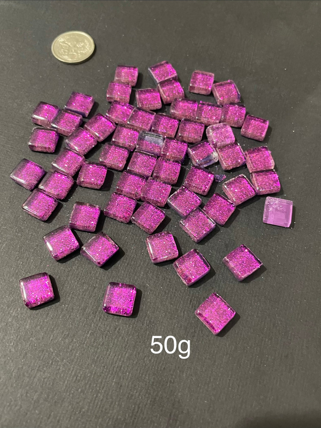 Glass Mini Glitters - Fuscia