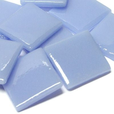 25mm Opaque Glass Squares - Pale Blue