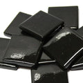 25mm Opaque Glass Squares - Opal Black