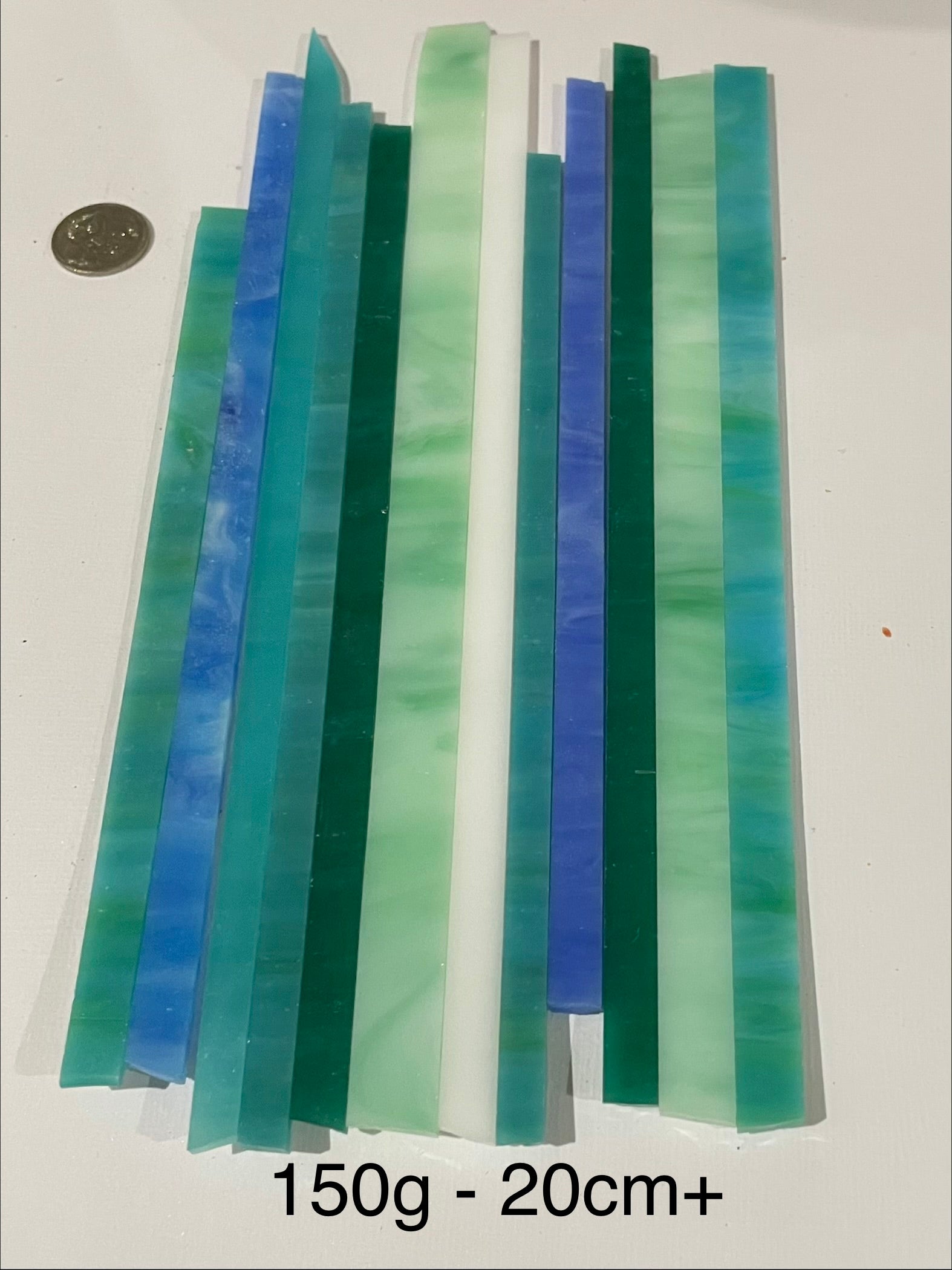 Stained Glass Strips - Seaside Mix Lg