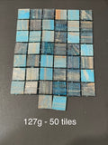 20mm Gold Streak Tiles - Blue Lagoon