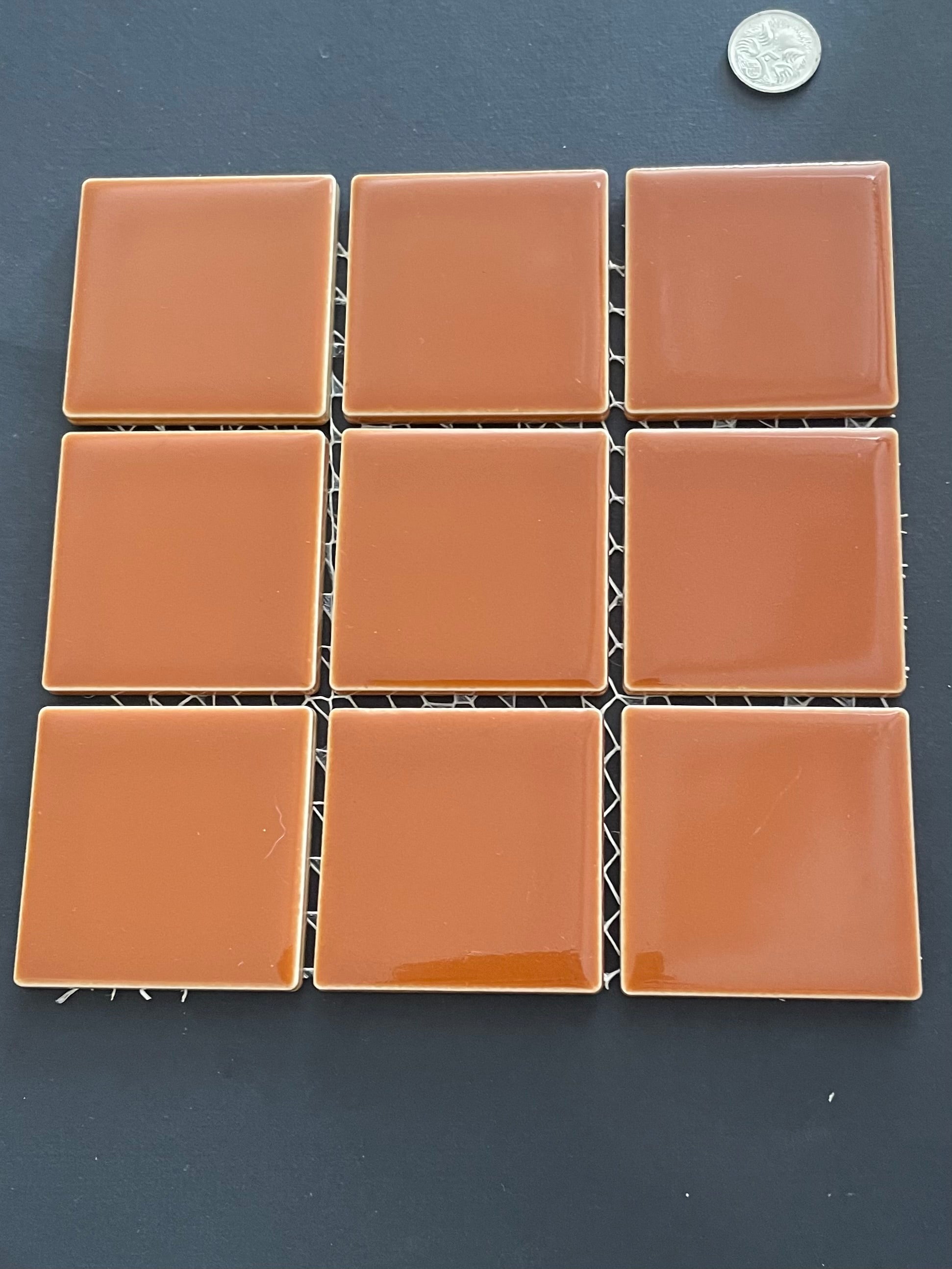 Caramel Gloss Ceramic Tile Squares