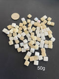 Glass Mini Squares - Cream Mix