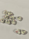 Floral Heart Beads - Pinks and Purples