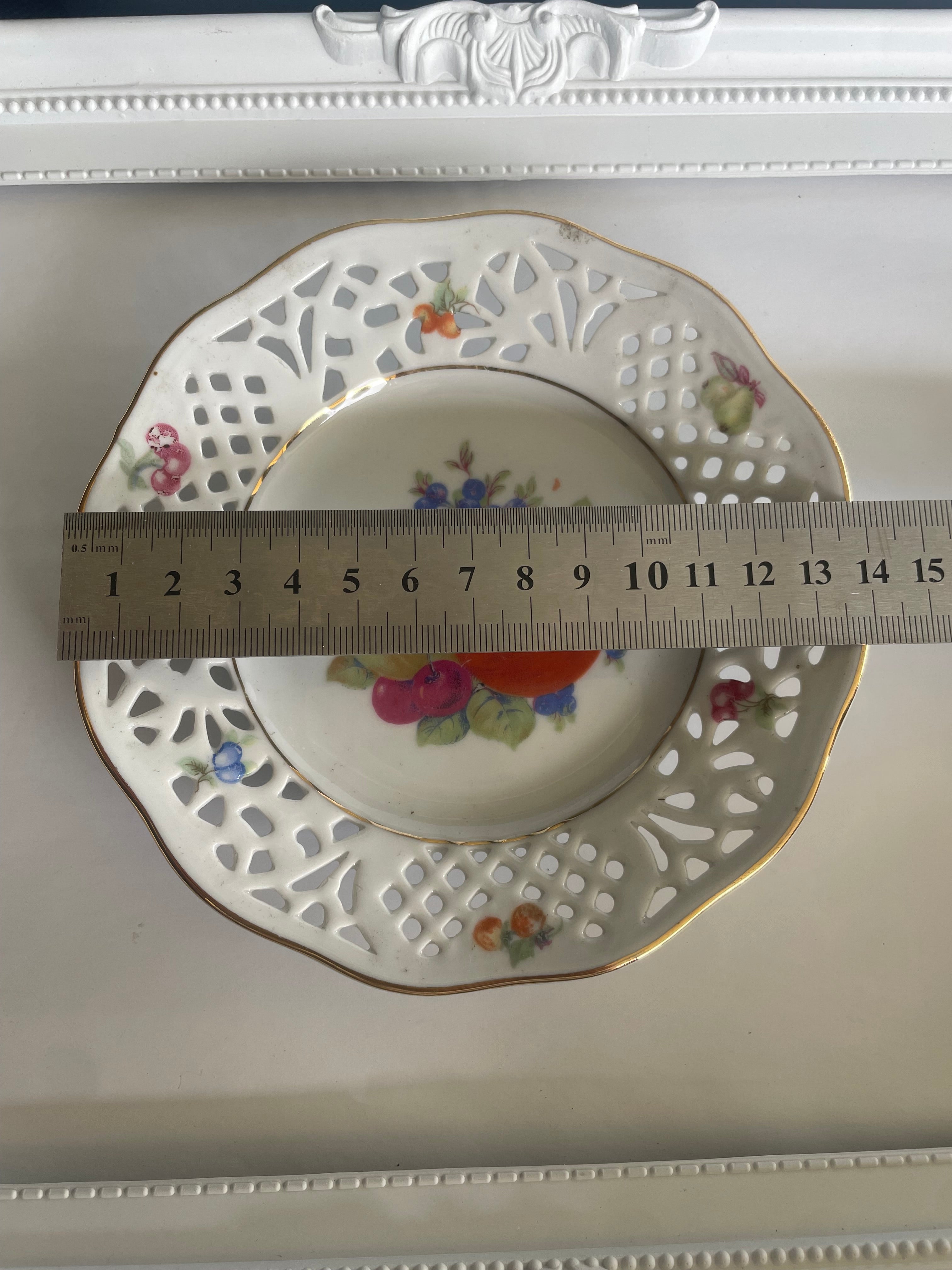 Whole Plate - Pierced Porcelain Apples