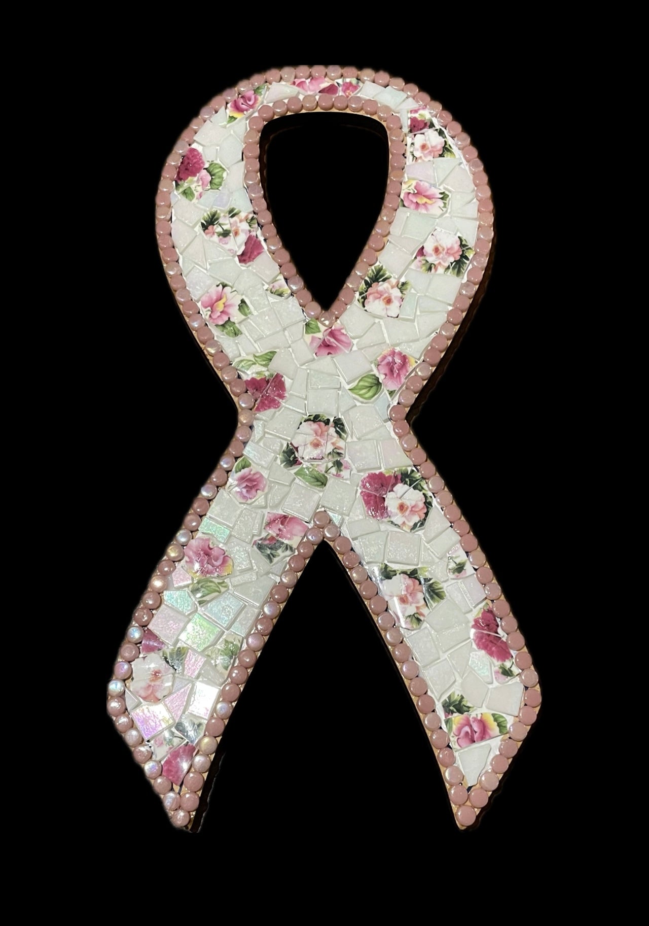 Breast Cancer Ribbon Mosaic