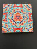 Decorative Tile - Orange Blue Mandala