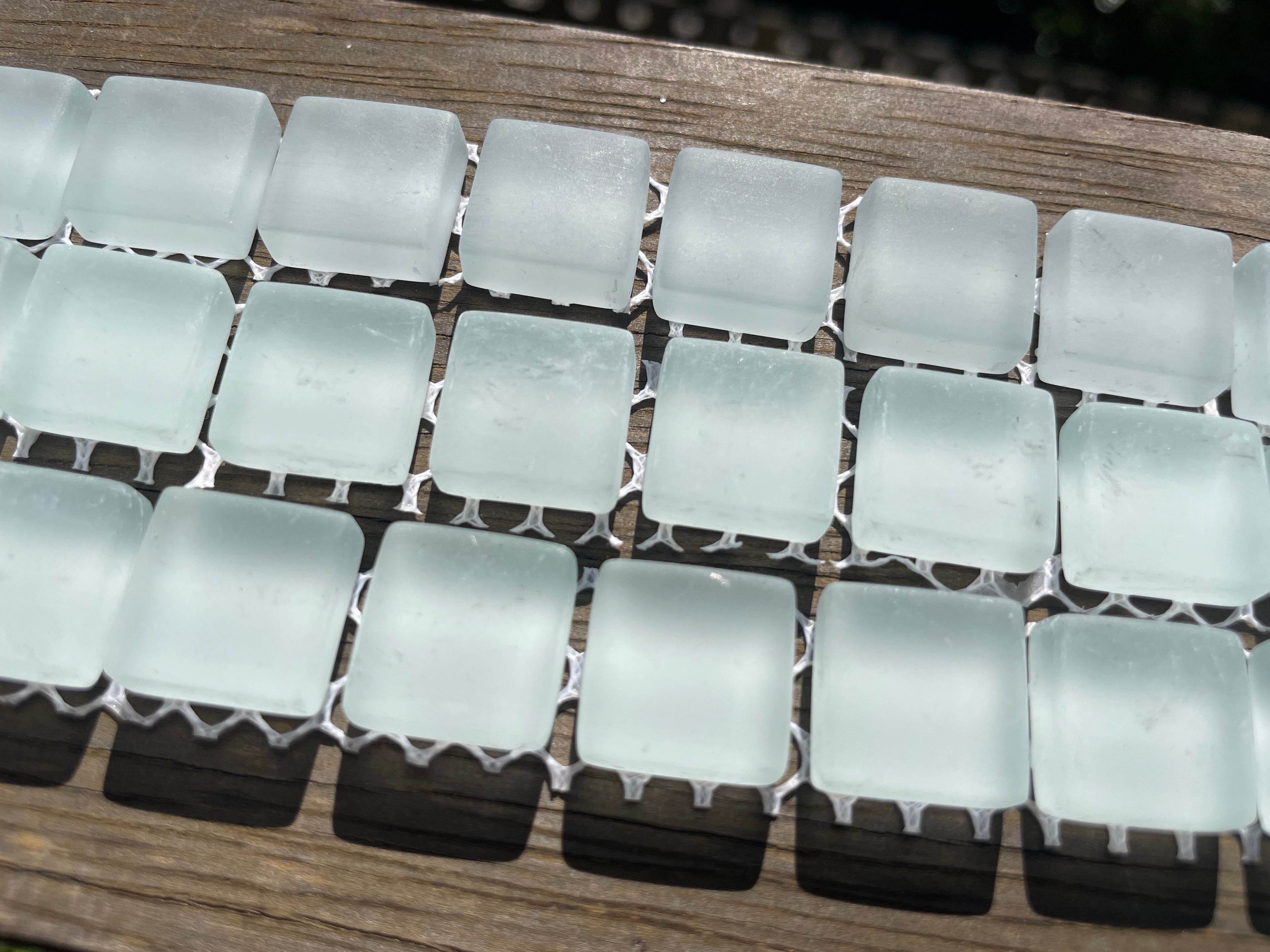 Matte Finish White Glass Tiles
