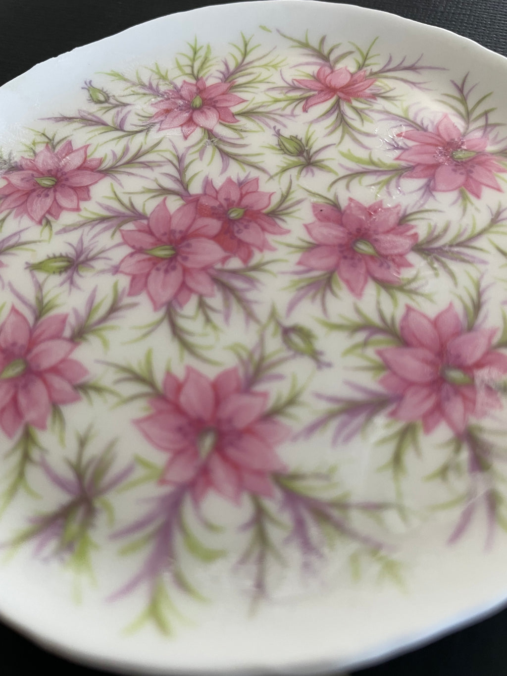Pink Roses Plate Round