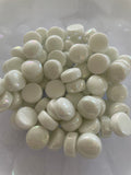 Iridised Domed Rounds - White