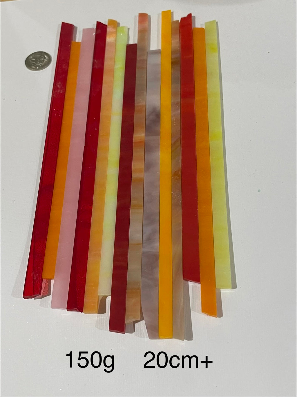 Stained Glass Strips - Sunrise Mix Lg