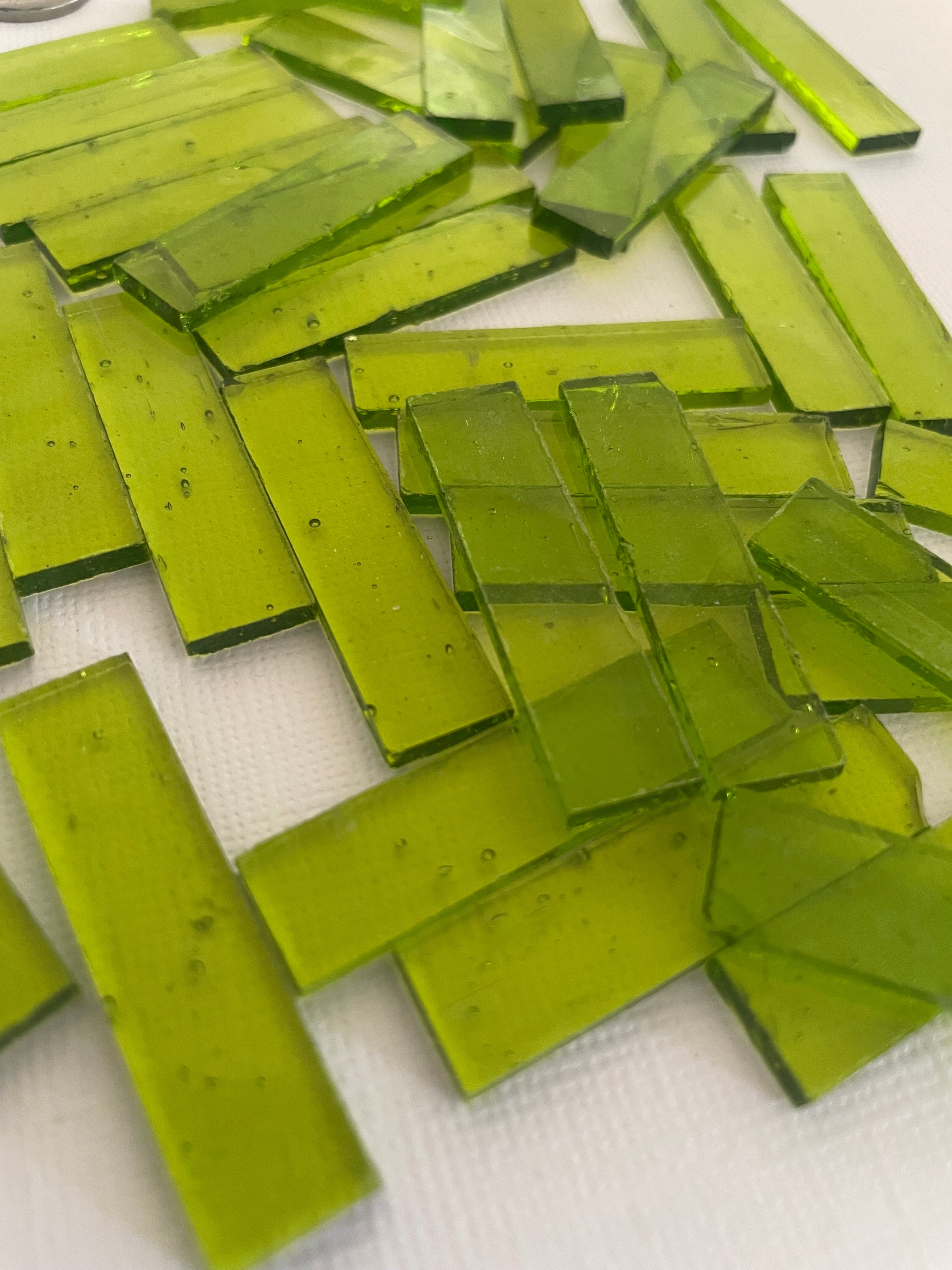 Stained Glass Rectangles - Green