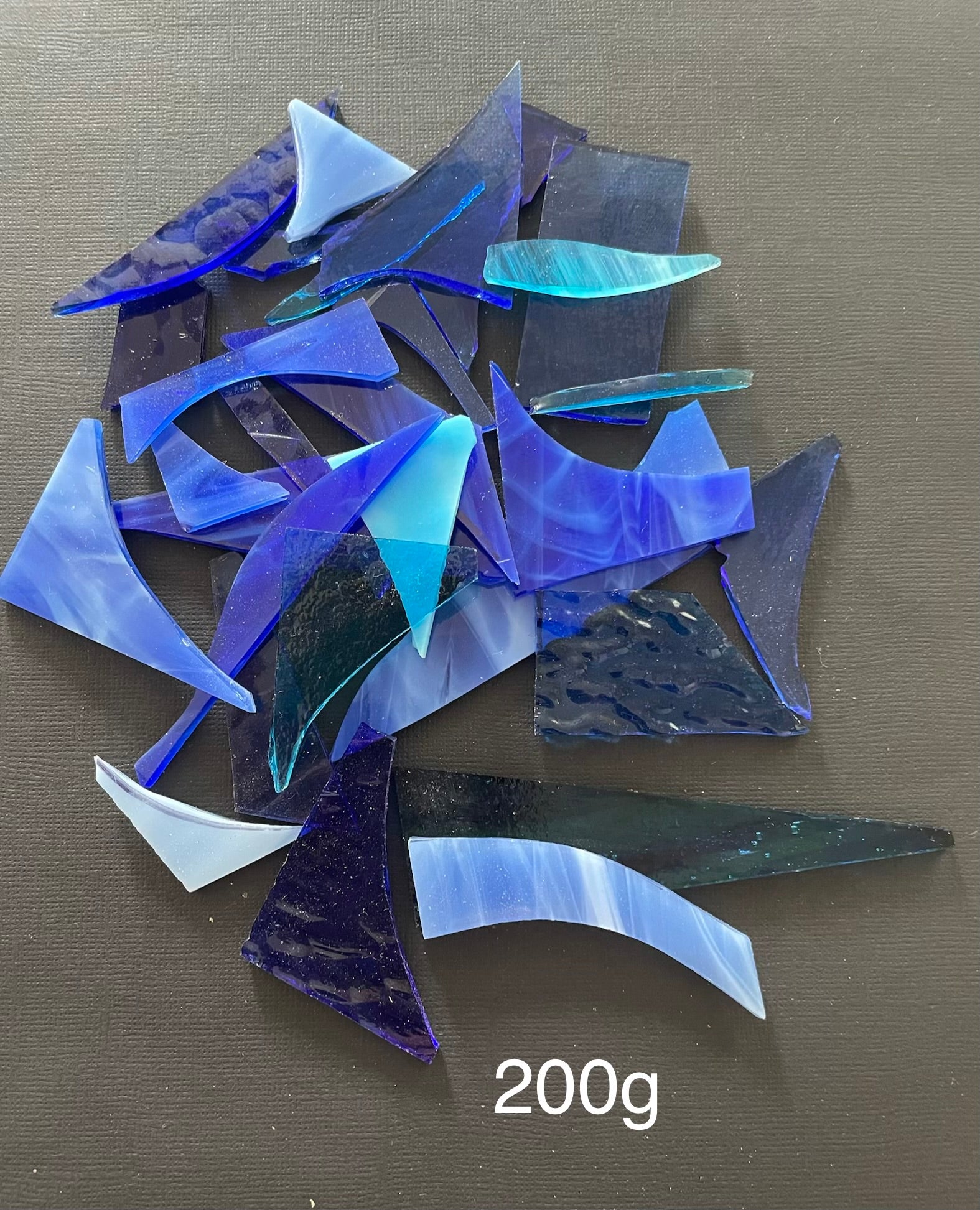 Stained Glass Pieces - Blues
