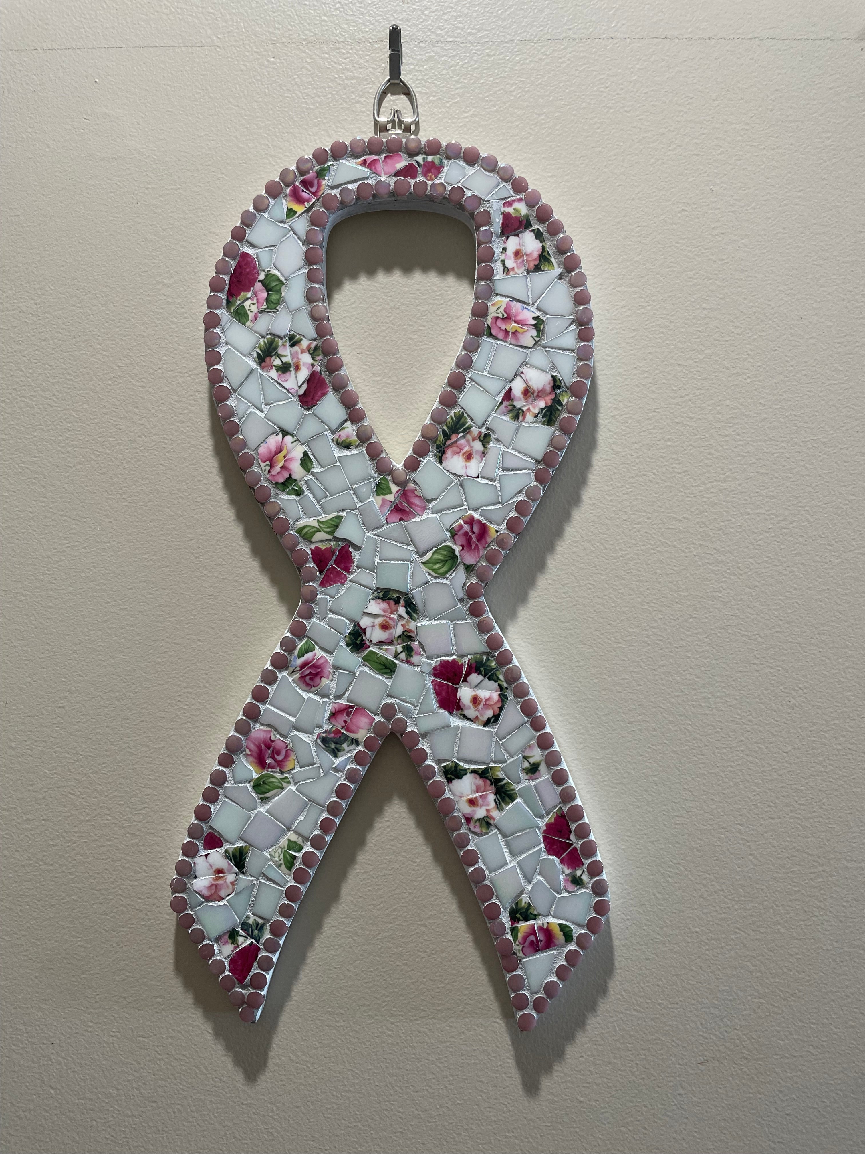 Breast Cancer Ribbon Mosaic
