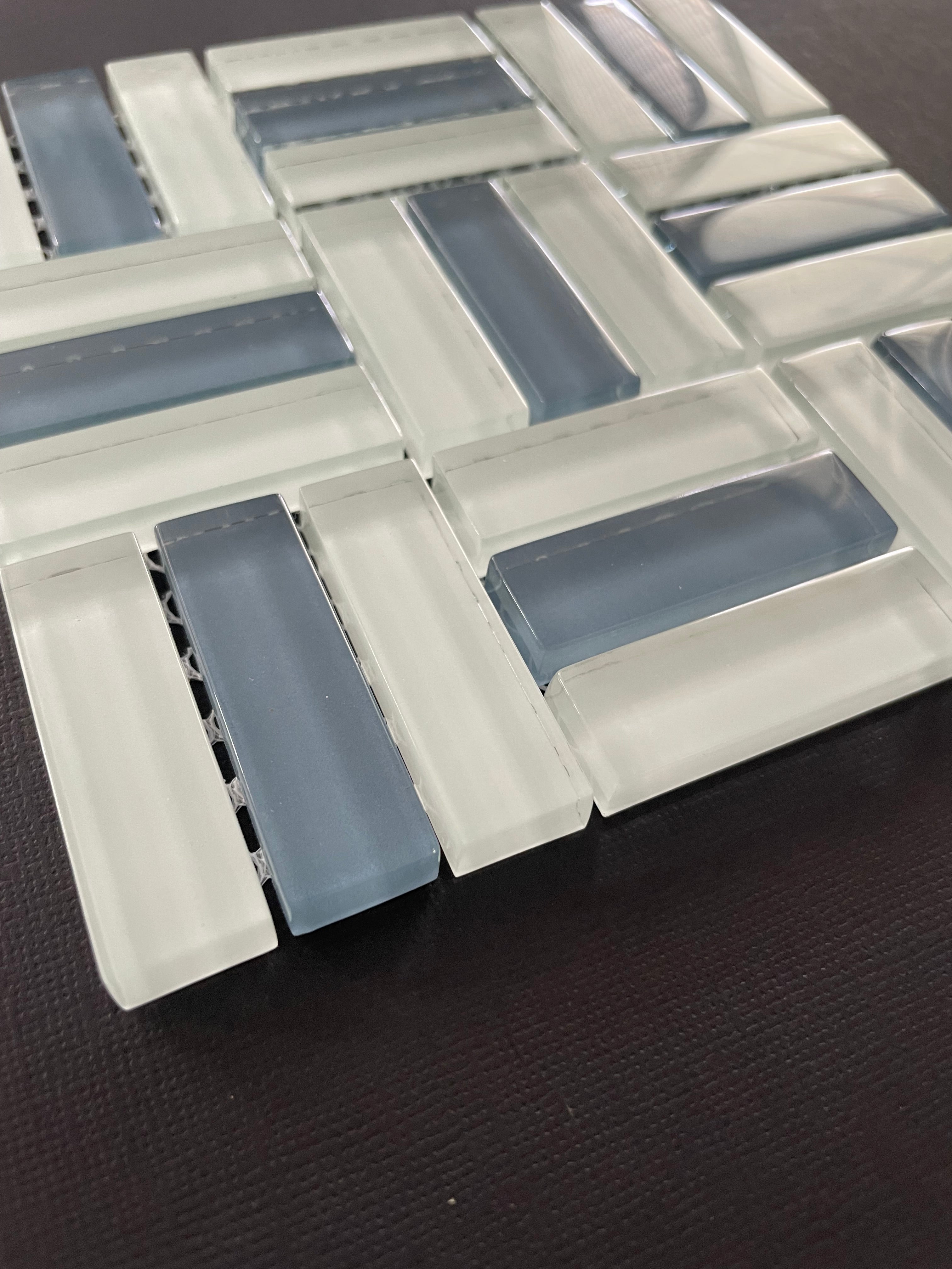 Glass Bars - White and Blue