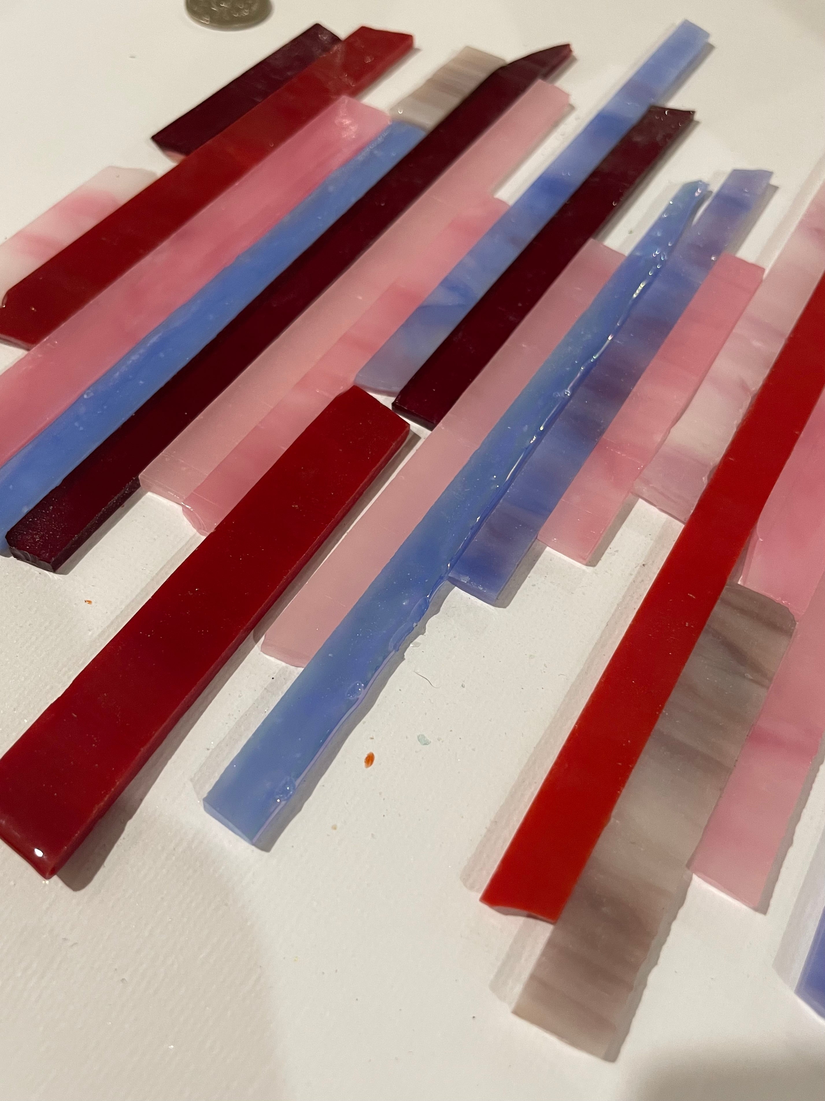 Stained Glass Strips - Sunset Mix Sml