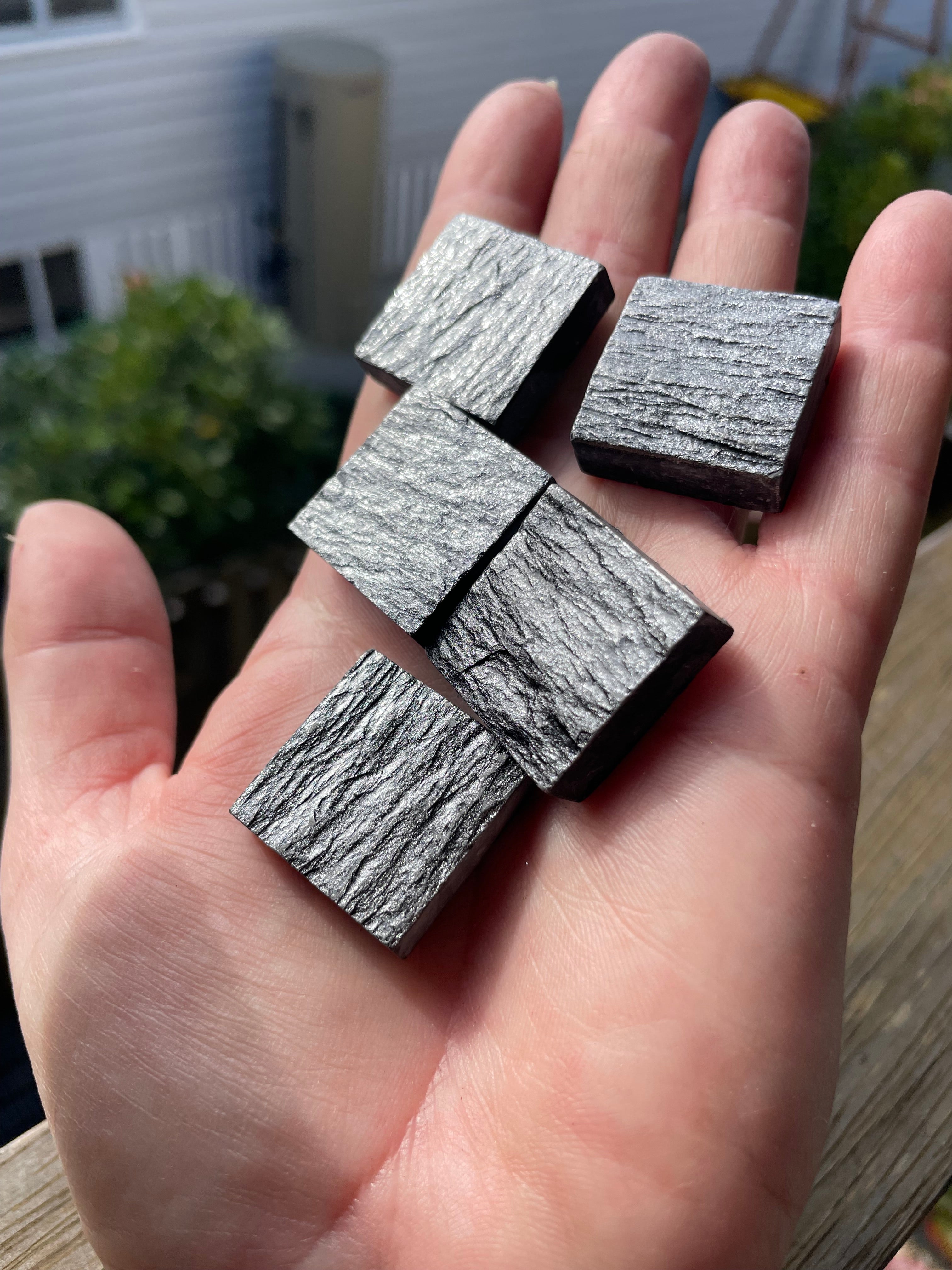 Textured Ceramic Squares - Gunmetal