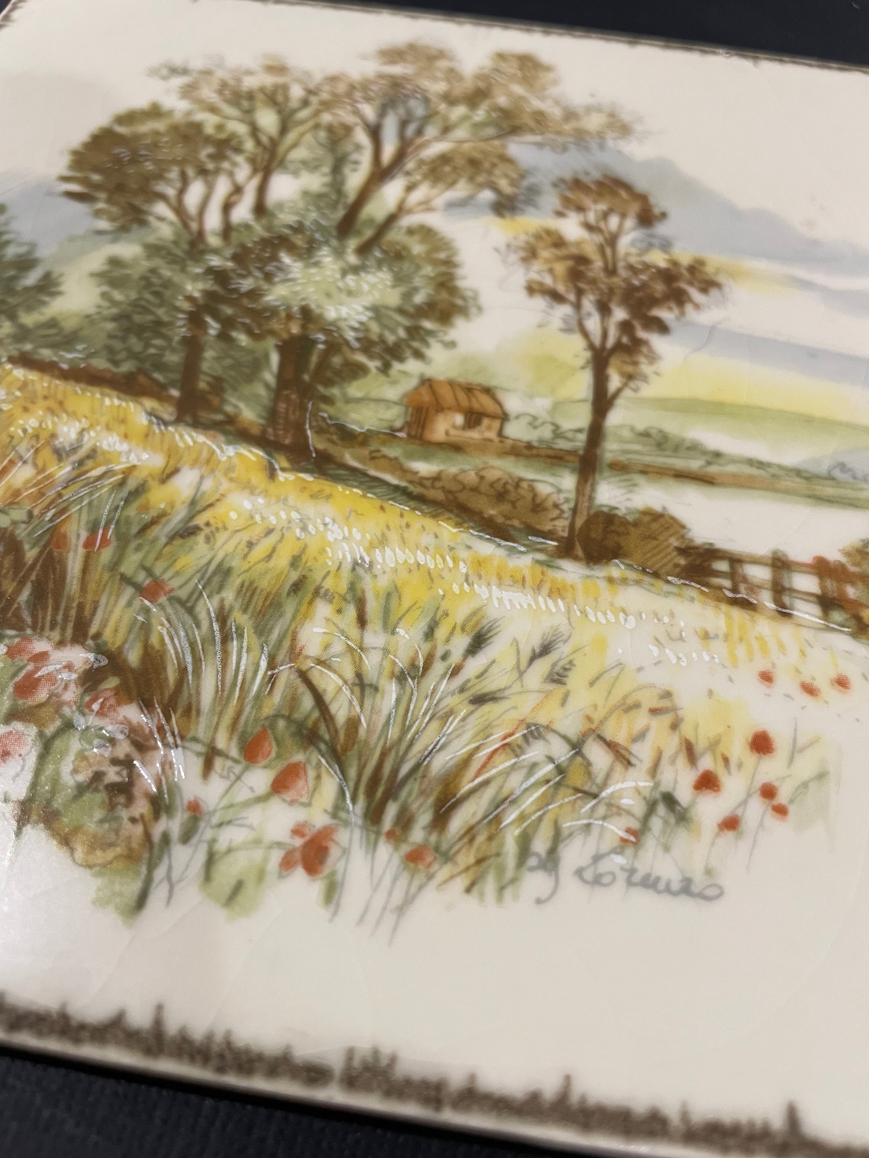 Hand painted Vintage Tile