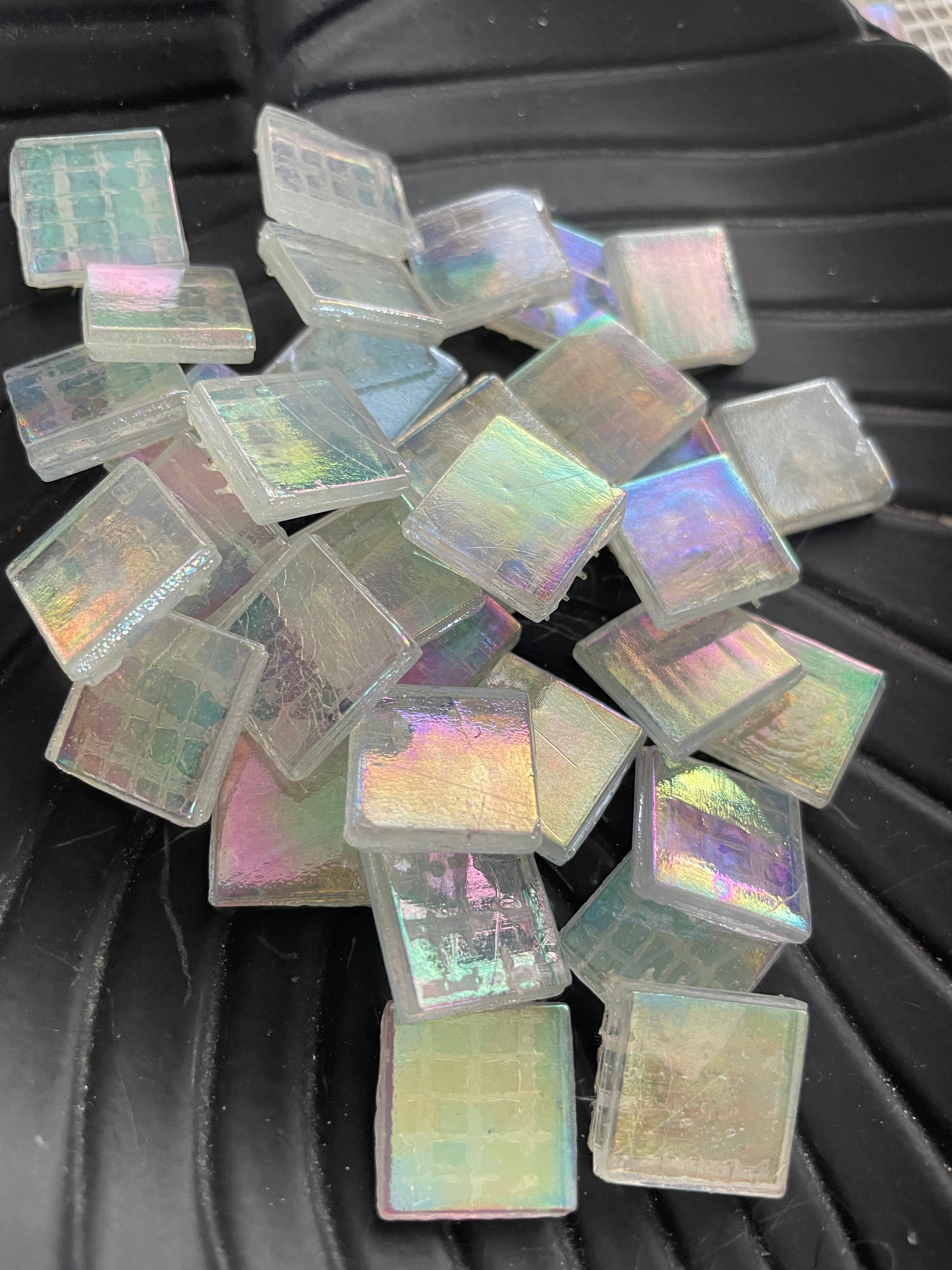 15mm Glass tiles - Rainbow Ice