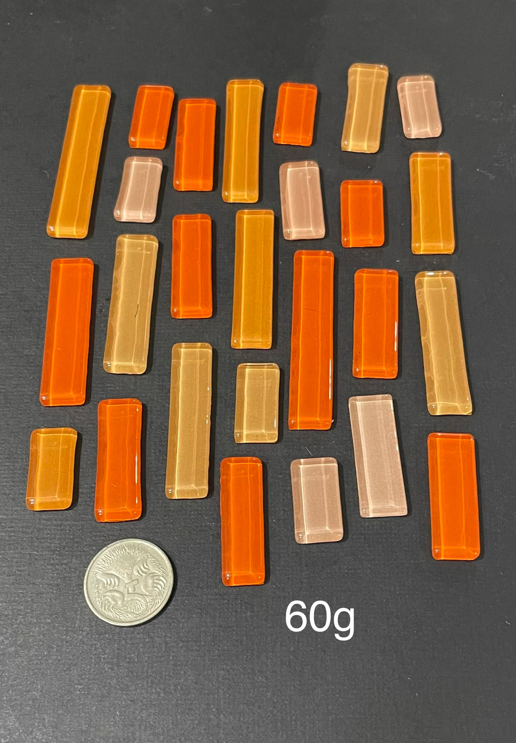 Crystal Glass Tiles - Orange