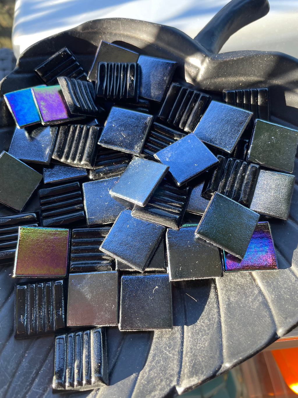 20mm Vitreous Glass Tiles - Onyx