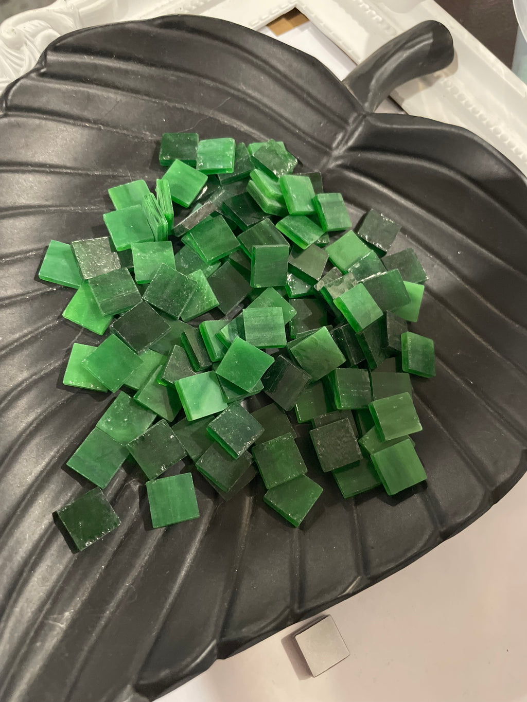 10mm Stained Glass Squares - Forest Mix