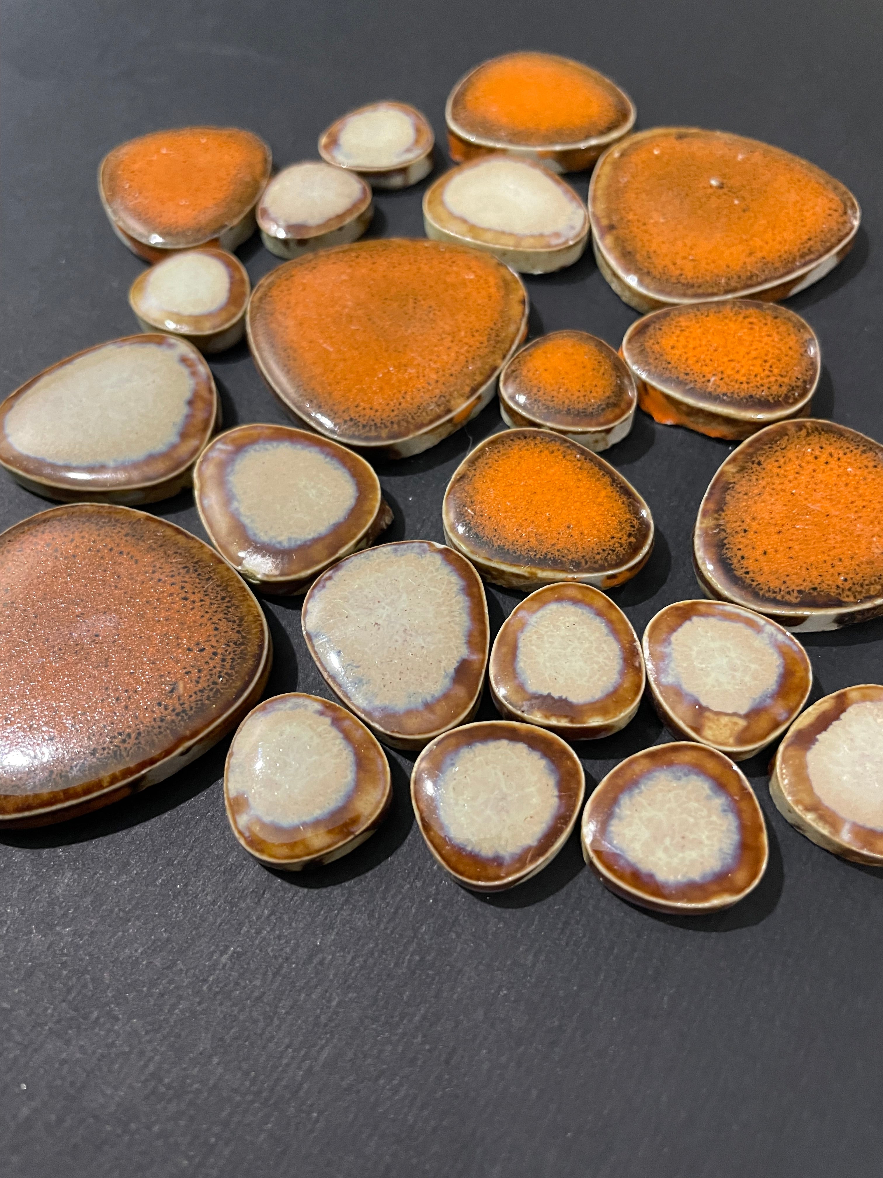 Ceramic Pebbles - Orange