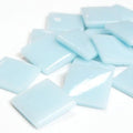 25mm Opaque Glass Squares - Pale Aqua