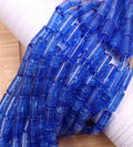 Glass Crackle Beads -Deep Blue