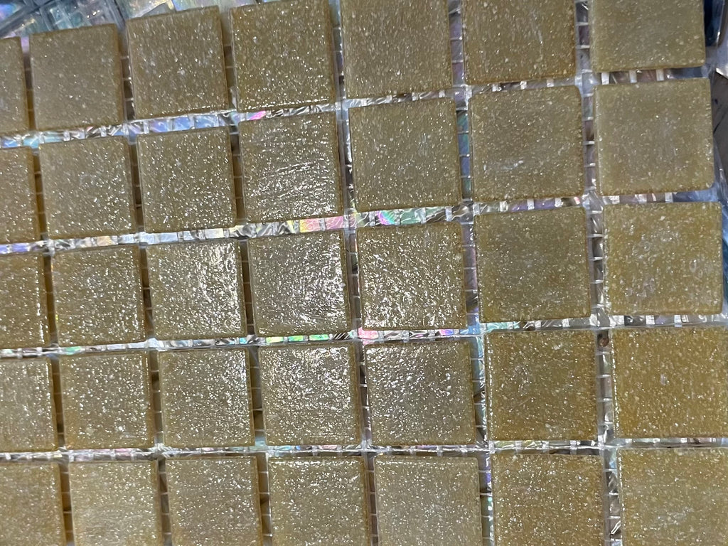 20mm Vitreous Glass Tiles - Toffee