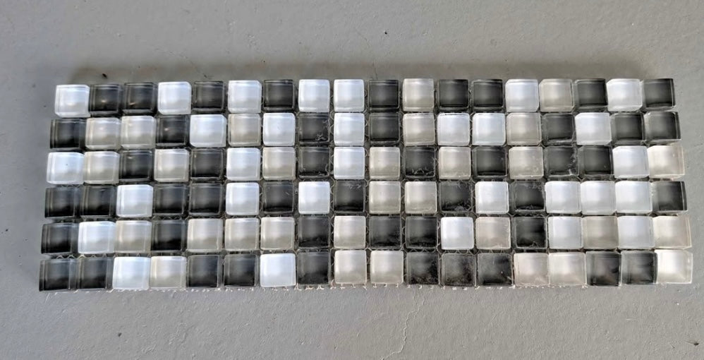 Mini Glass Squares - Grey Tones