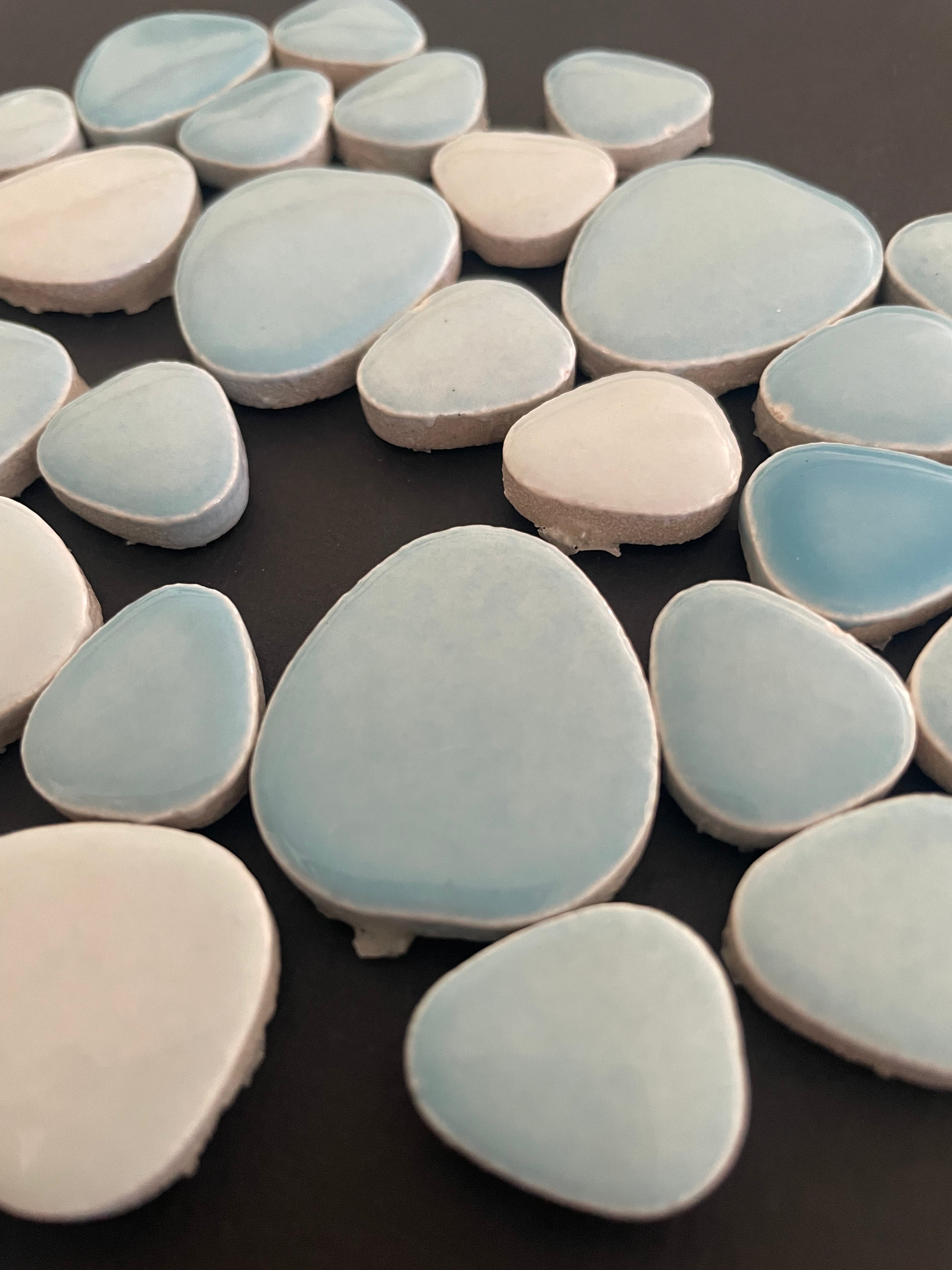 Ceramic Pebbles - Blues