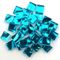 Turquoise Mirror Squares 10mm