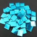 Turquoise Mirror Squares 15mm