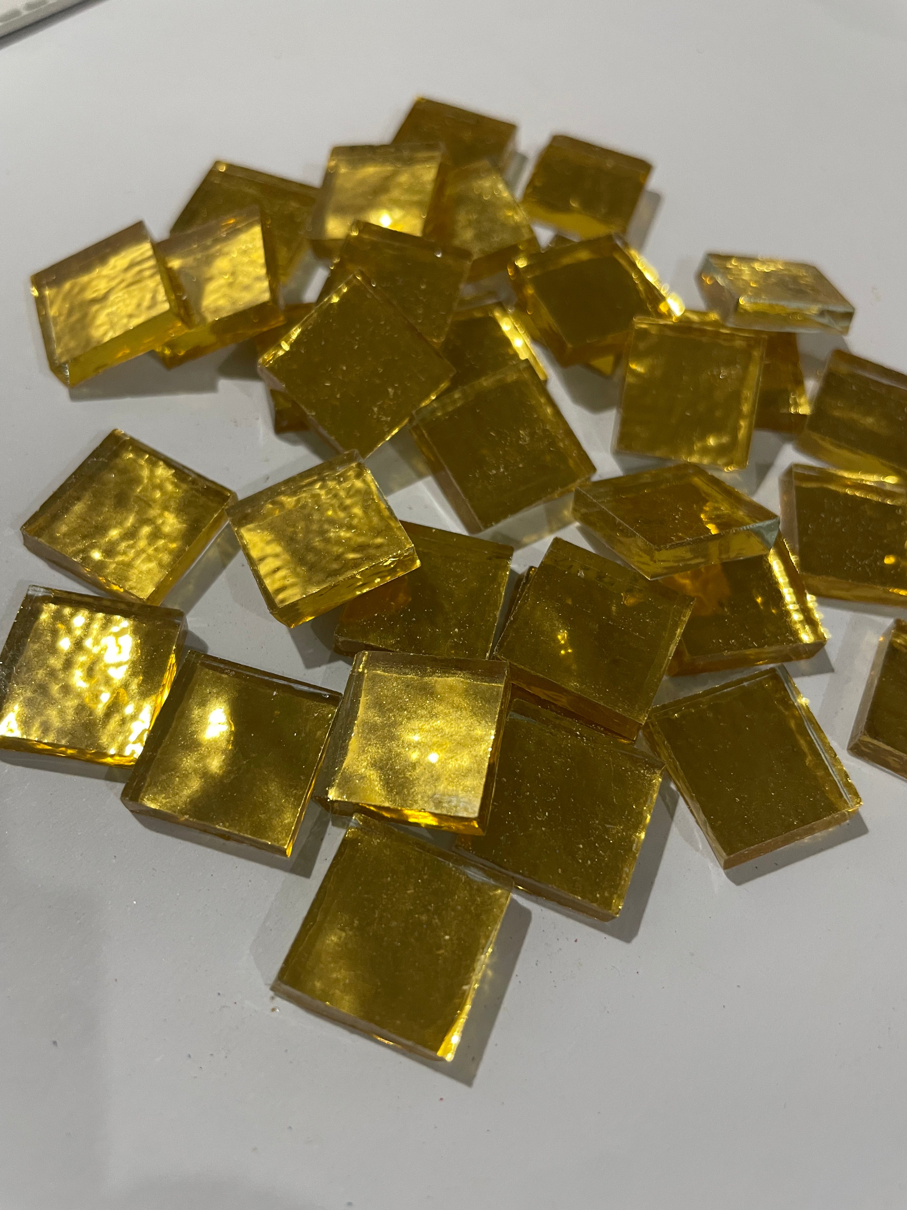 Gold Flat Mirror Squares 15mm