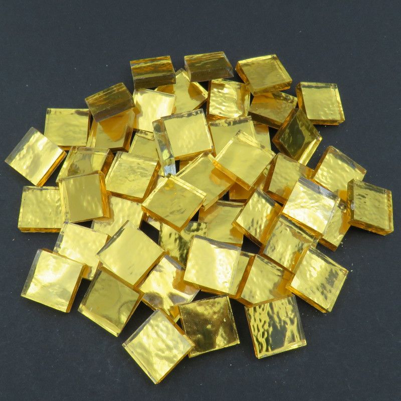 Gold Flat Mirror Squares 15mm