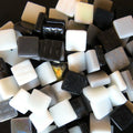 12mm Glossy Glass Squares - Monochromatic