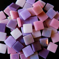 12mm Glossy Glass Squares - Wildflower