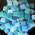 12mm Glossy Glass Squares - Seascapes