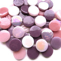 Glass Penny Rounds - Purple Rain Mix