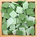 Pâte De Verre (PDV) 25mm Opaque Glass Squares -  First Spring Mix