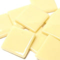 Pâte De Verre (PDV) 25mm Opaque Glass Squares - Cream