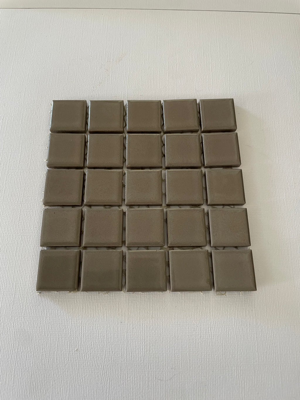 Ceramic Squares - Deep Taupe Gloss